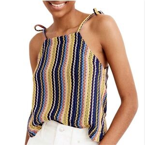 Madewell Texture & Thread Crochet Rainbow Top